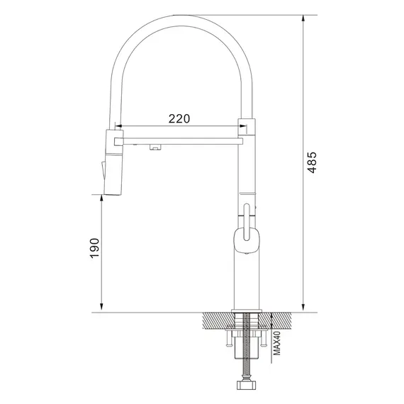 Смеситель для кухни с гибким изливом и фильтром Rose R358C, изображение 7