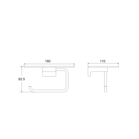 Бумагодержатель с полочкой Rose RG1805H, изображение 2