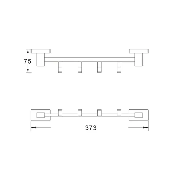 Планка с 4-мя крючками Shevanik SG5641T, изображение 2