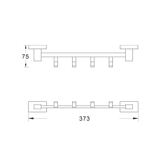 Планка с 4-мя крючками Shevanik SG5641, изображение 2
