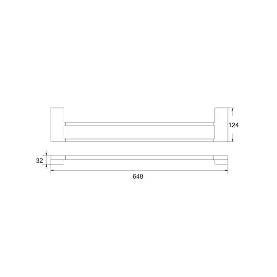 Прямой полотенцедержатель Rose RG1827H, изображение 2