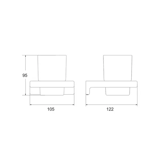 Стакан для зубных щеток Rose RG1812C, изображение 2