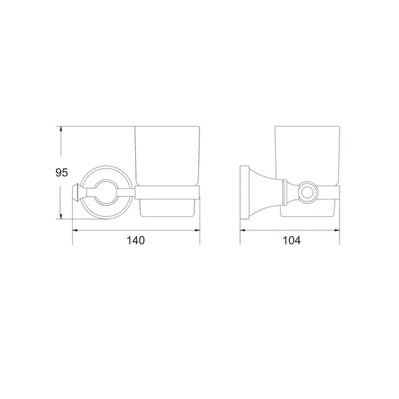 Стакан для зубных щеток Rose RG1912H, изображение 2