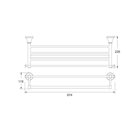 Полка для полотенец Rose RG1908E, изображение 2