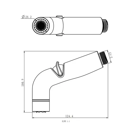 Гигиеническая лейка Rose RH82H, изображение 2