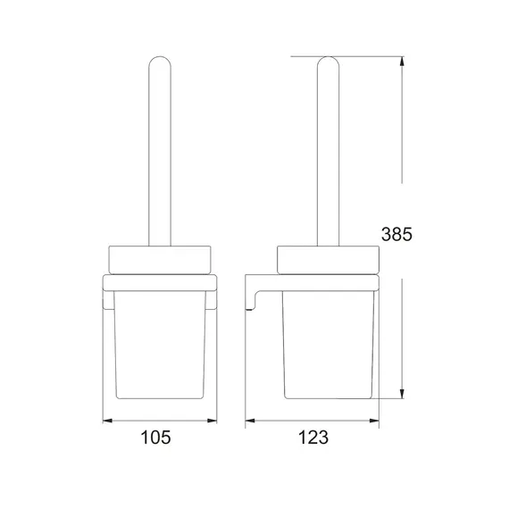 Настенный ершик для унитаза Rose RG1800T, изображение 2