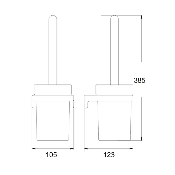 Настенный ершик для унитаза Rose RG1800H, изображение 2