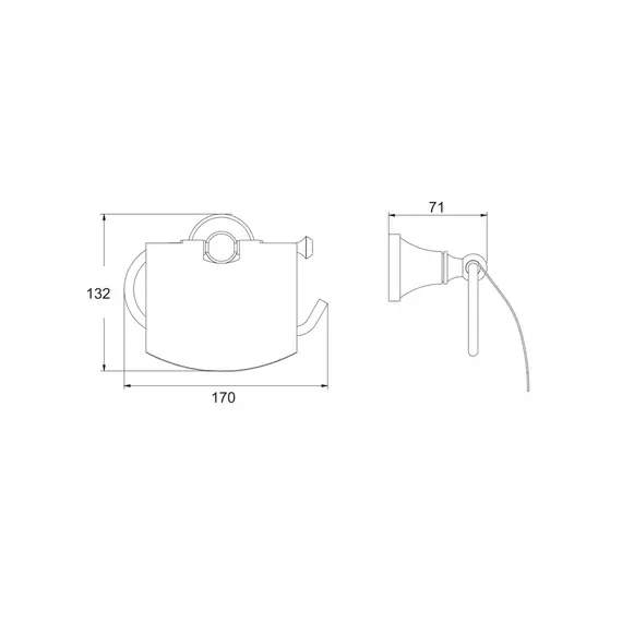 Держатель туалетной бумаги Rose RG1905H, изображение 2