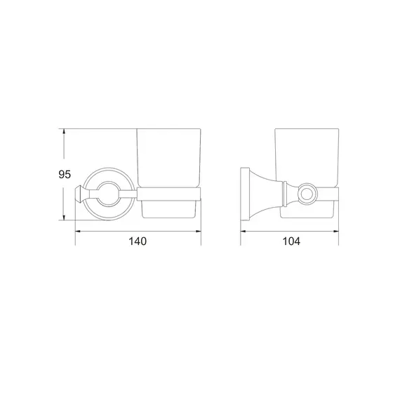 Стакан для зубных щеток Rose RG1912T, изображение 2