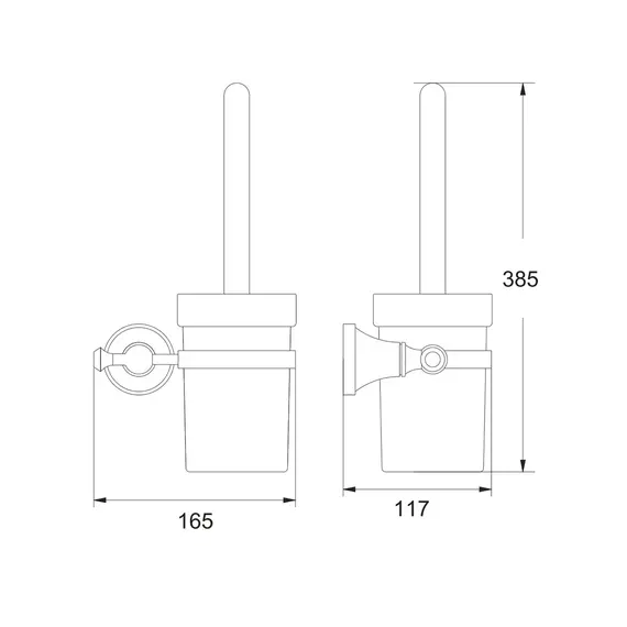 Настенный ершик для унитаза Rose RG1900T, изображение 2