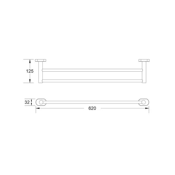 Прямой полотенцедержатель Shevanik SG5127T, изображение 2