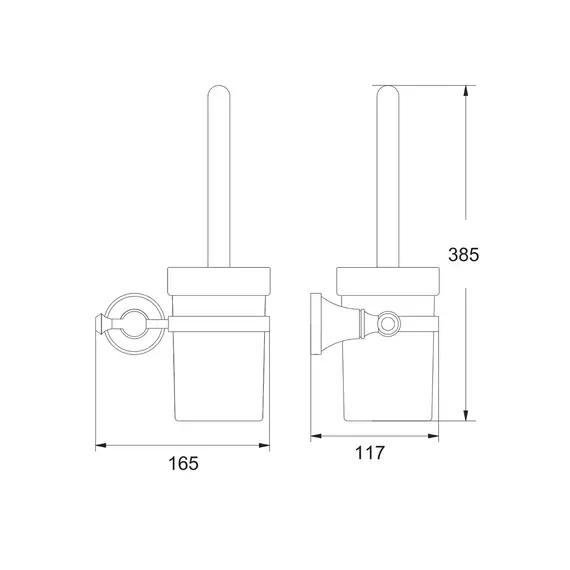 Настенный ершик для унитаза Rose RG1900E, изображение 2
