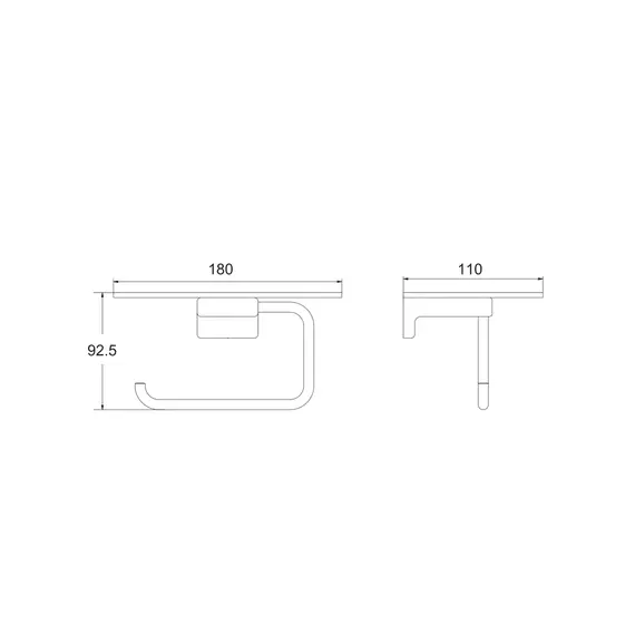 Бумагодержатель с полочкой Rose RG1805, изображение 2