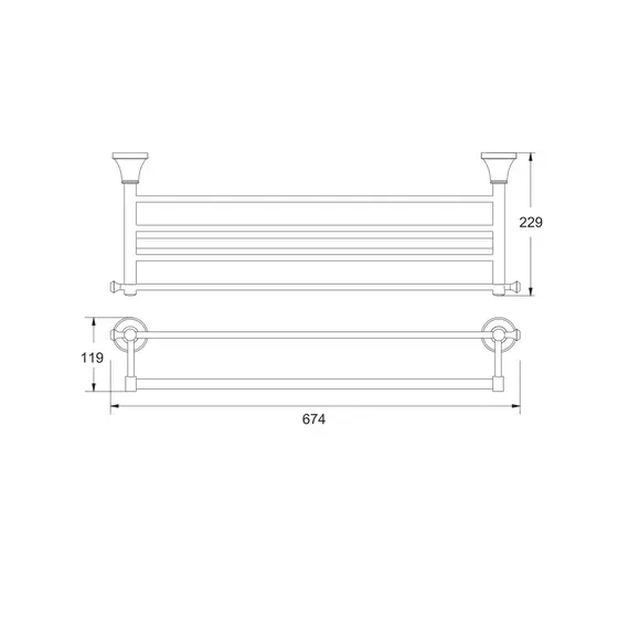 Полка для полотенец Rose RG1908T, изображение 2