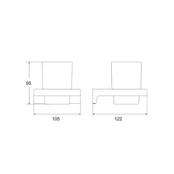 Стакан для зубных щеток Rose RG1812T, изображение 2