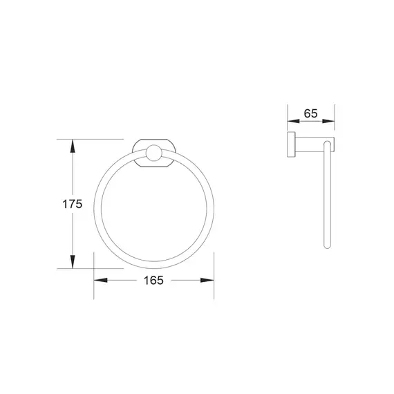 Кольцевой полотенцедержатель Shevanik SG5106T, изображение 2