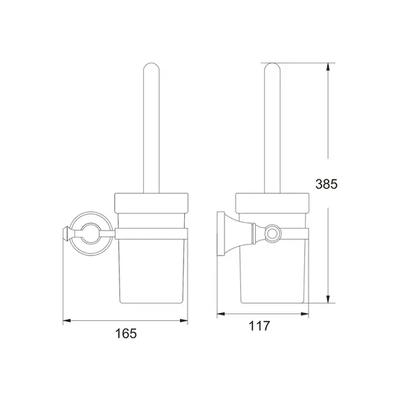 Настенный ершик для унитаза Rose RG1900H, изображение 2