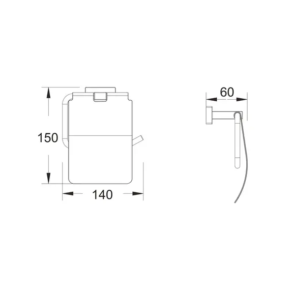 Держатель туалетной бумаги Shevanik SG5605G, изображение 4