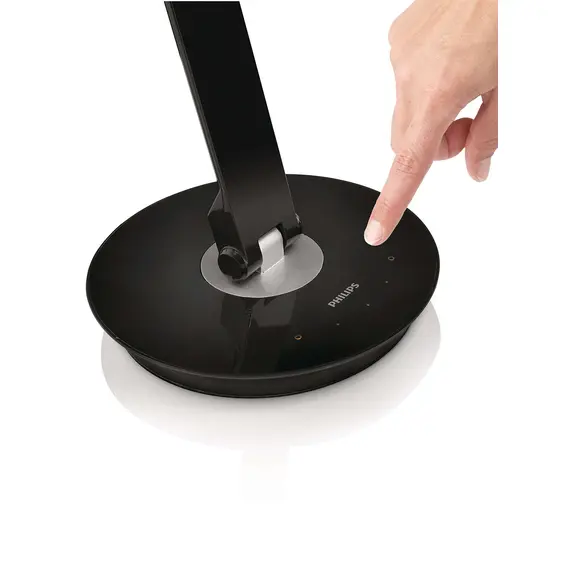 Черная светодиодная настольная лампа Philips Mallet 67420/30/16, изображение 3