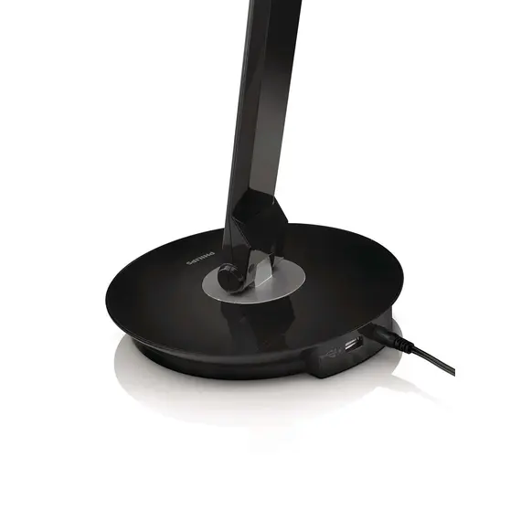Черная светодиодная настольная лампа Philips Mallet 67420/30/16, изображение 4