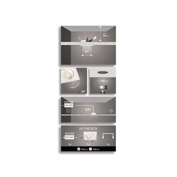 Встраиваемый LED-светильник акцентного освещения Philips Galileo 59080/31/16 белый, изображение 4