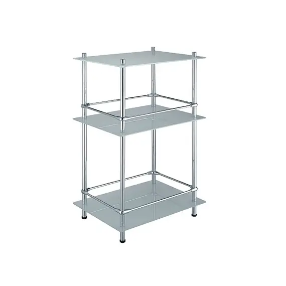 Напольная стеклянная тройная полка с бортиком WasserKRAFT K-4033