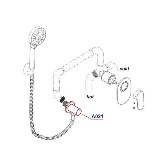 Подключение шланга WasserKRAFT A021, изображение 2