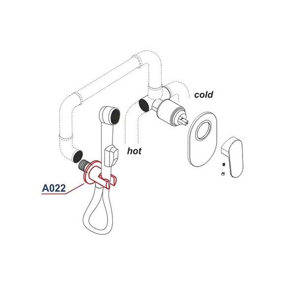 Подключение шланга WasserKRAFT A022, изображение 2