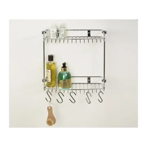 Полка металлическая двойная прямая WasserKRAFT K-1422, изображение 2