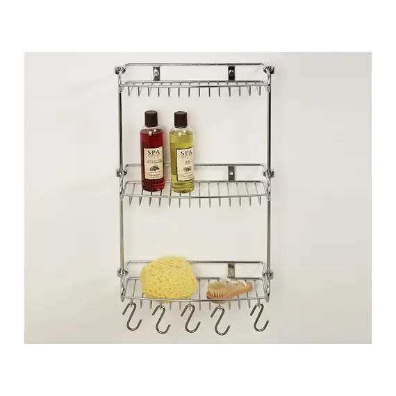 Полка металлическая тройная прямая WasserKRAFT K-1433, изображение 2