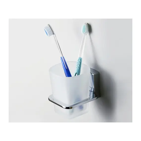 Стакан для зубных щеток стеклянный WasserKRAFT Leine K-5028, изображение 2