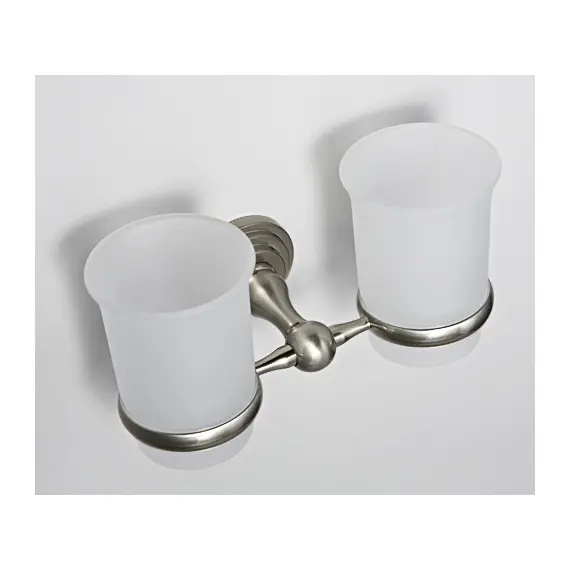 Подстаканник двойной стеклянный WasserKRAFT Ammer K-7028D, изображение 2