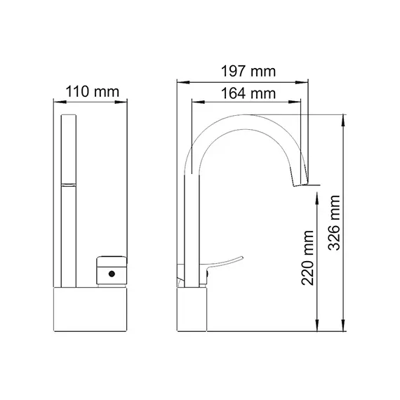 Смеситель для кухни с поворотным изливом WasserKRAFT Aller 1067, изображение 3