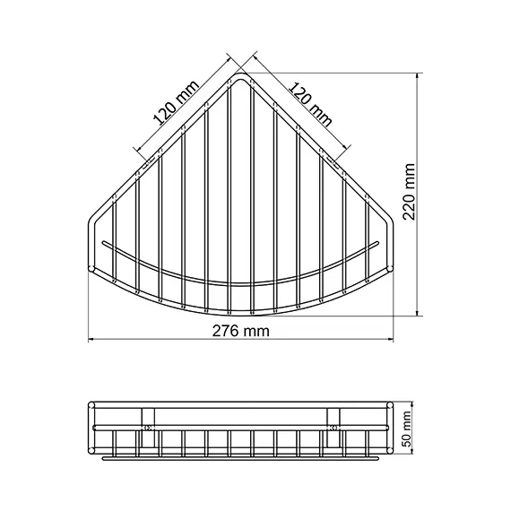 Полка металлическая угловая WasserKRAFT K-1211, изображение 3