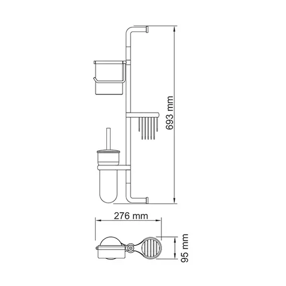 Комбинированная настенная стойка WasserKRAFT K-1438, изображение 3