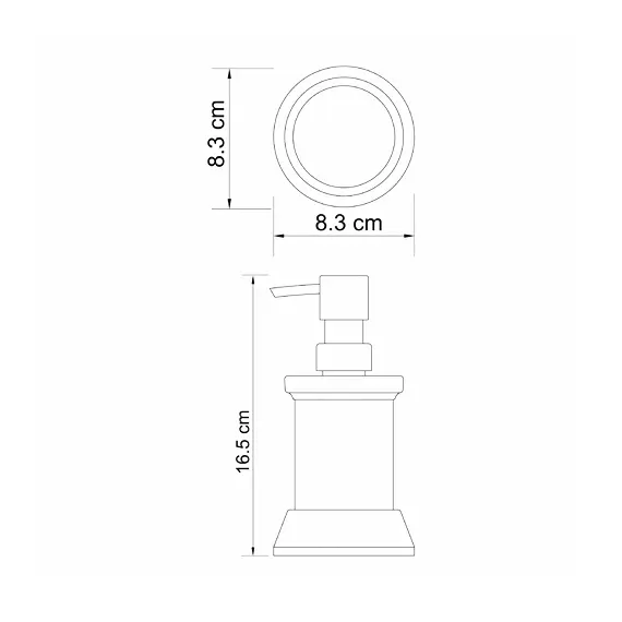 Дозатор для жидкого мыла 170 ml WasserKRAFT Isar K-2399, изображение 3