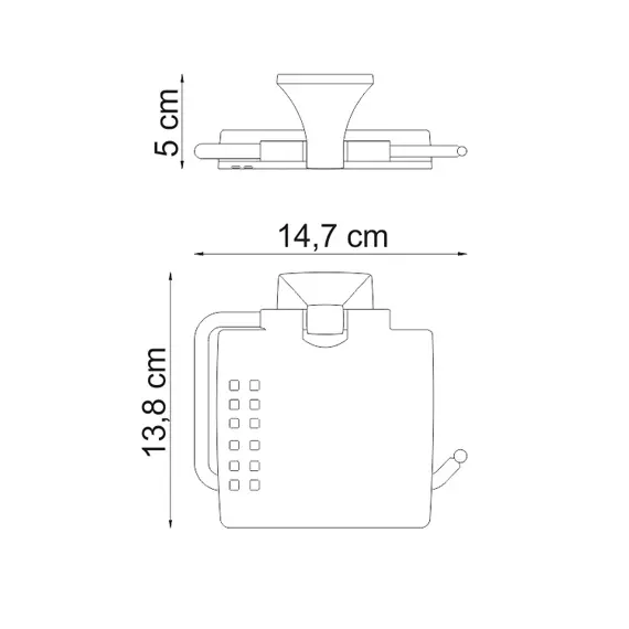 Держатель туалетной бумаги с крышкой WasserKRAFT Wern K-2525, изображение 3