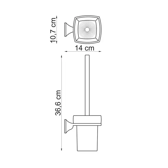 Щетка для унитаза подвесная WasserKRAFT Wern K-2527, изображение 3