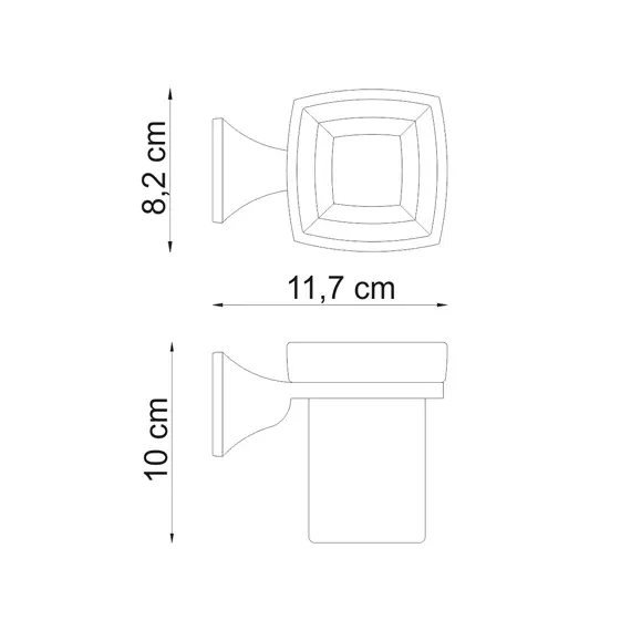 Подстаканник стеклянный WasserKRAFT Wern K-2528, изображение 3