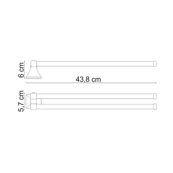 Держатель полотенец поворотный WasserKRAFT Wern K-2531, изображение 3