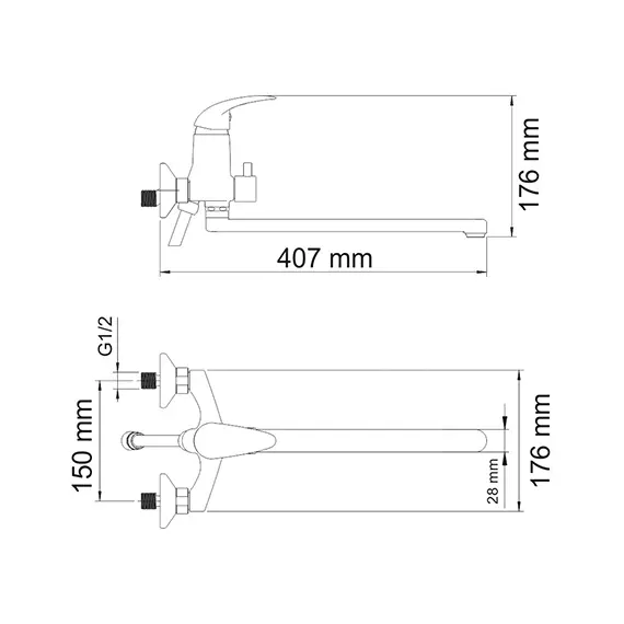 Смеситель для ванны с длинным поворотным изливом WasserKRAFT Isen 2602L, изображение 3