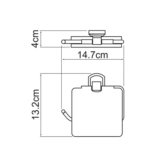 Держатель туалетной бумаги с крышкой WasserKRAFT Oder K-3025, изображение 3