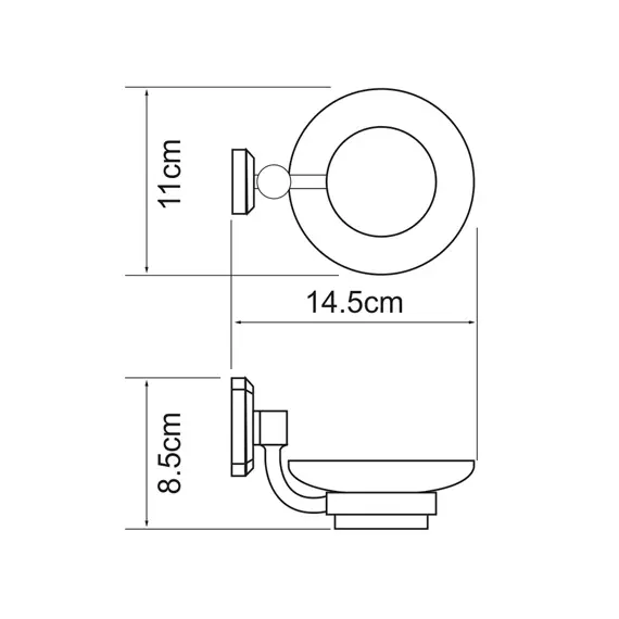 Мыльница стеклянная WasserKRAFT Oder K-3029, изображение 3