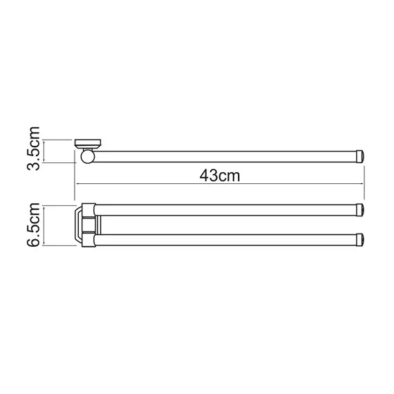 Держатель полотенец поворотный WasserKRAFT Oder K-3031, изображение 3