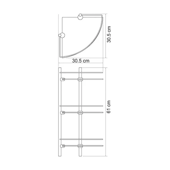 Полка стеклянная тройная угловая WasserKRAFT K-3633, изображение 3
