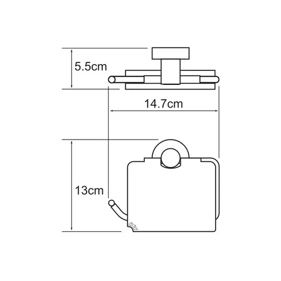 Держатель туалетной бумаги с крышкой WasserKRAFT Isen K-4025, изображение 3
