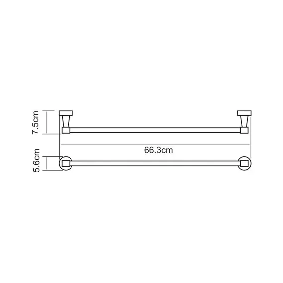 Штанга для полотенец WasserKRAFT Isen K-4030, изображение 3