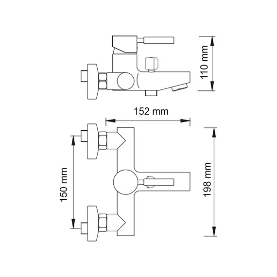 Смеситель для ванны с коротким изливом WasserKRAFT Main 4101, изображение 3
