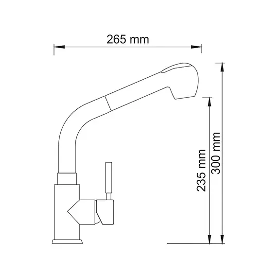 Смеситель для кухни с выдвижной лейкой WasserKRAFT Main 4166, изображение 3