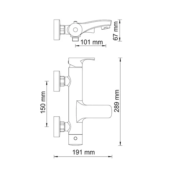 Смеситель для ванны с коротким изливом WasserKRAFT Berkel 4801, изображение 3
